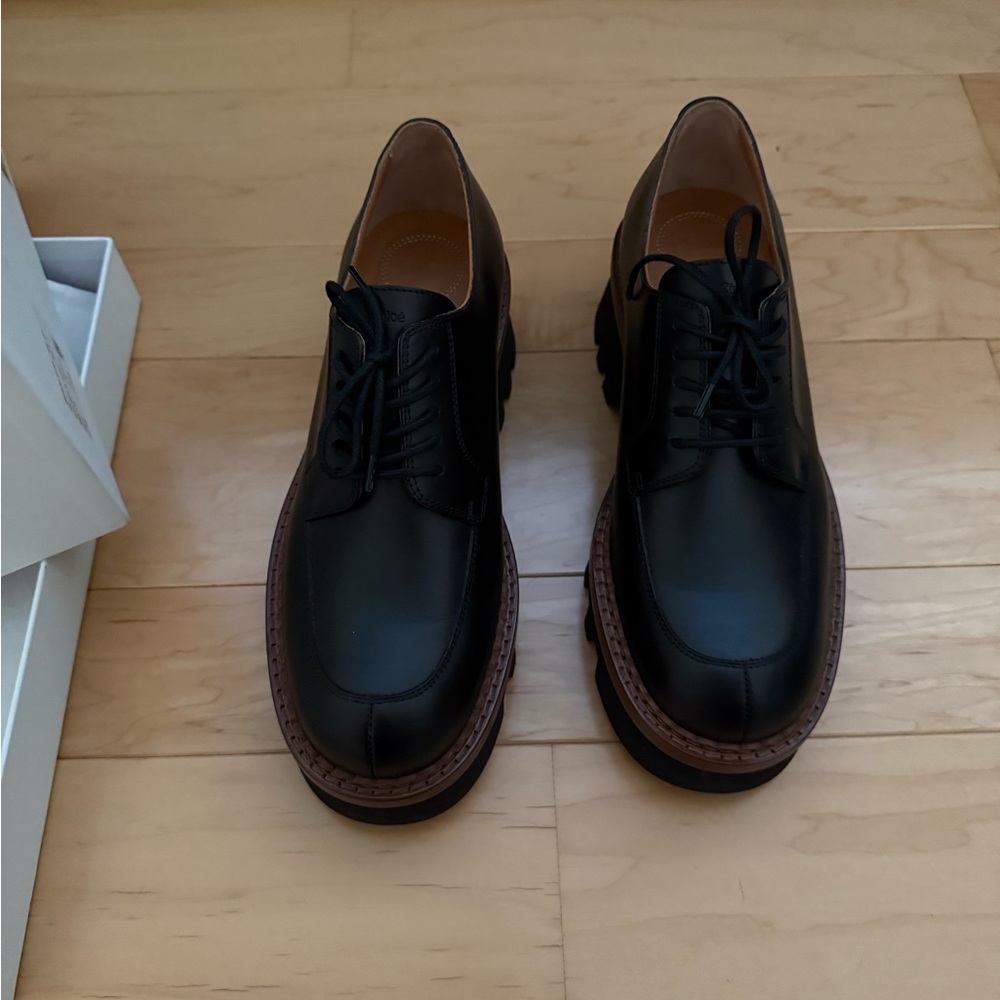 Chloe Platform Leather Loafer Oxfords